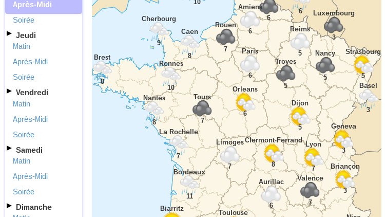 Comment accéder à votre météo
